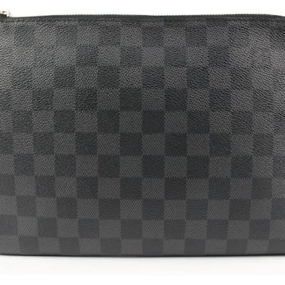 Louis Vuitton Damier Graphite Pochette Jour PM Zip Around Portfolio Clut…